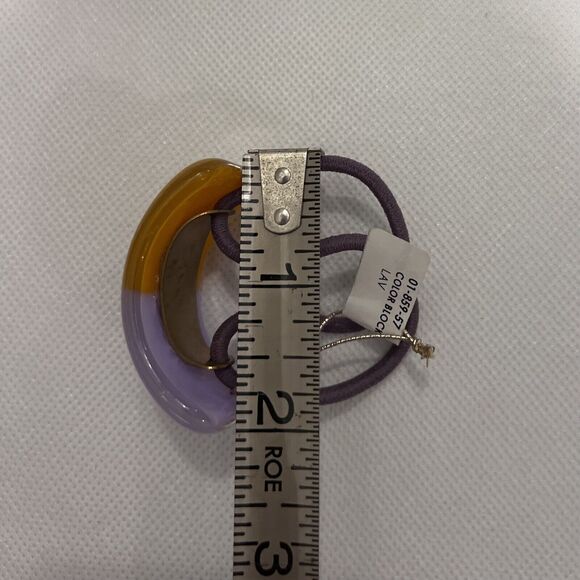 Vintage Colette Malouf Lavender & Peach Glass Hair Pony Holder Accessory main image 4